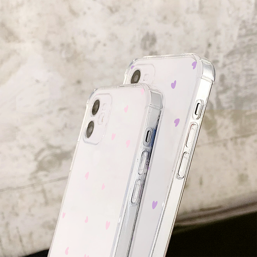 Cute Liittle Hearts Soft Clear Silicon Case Cover