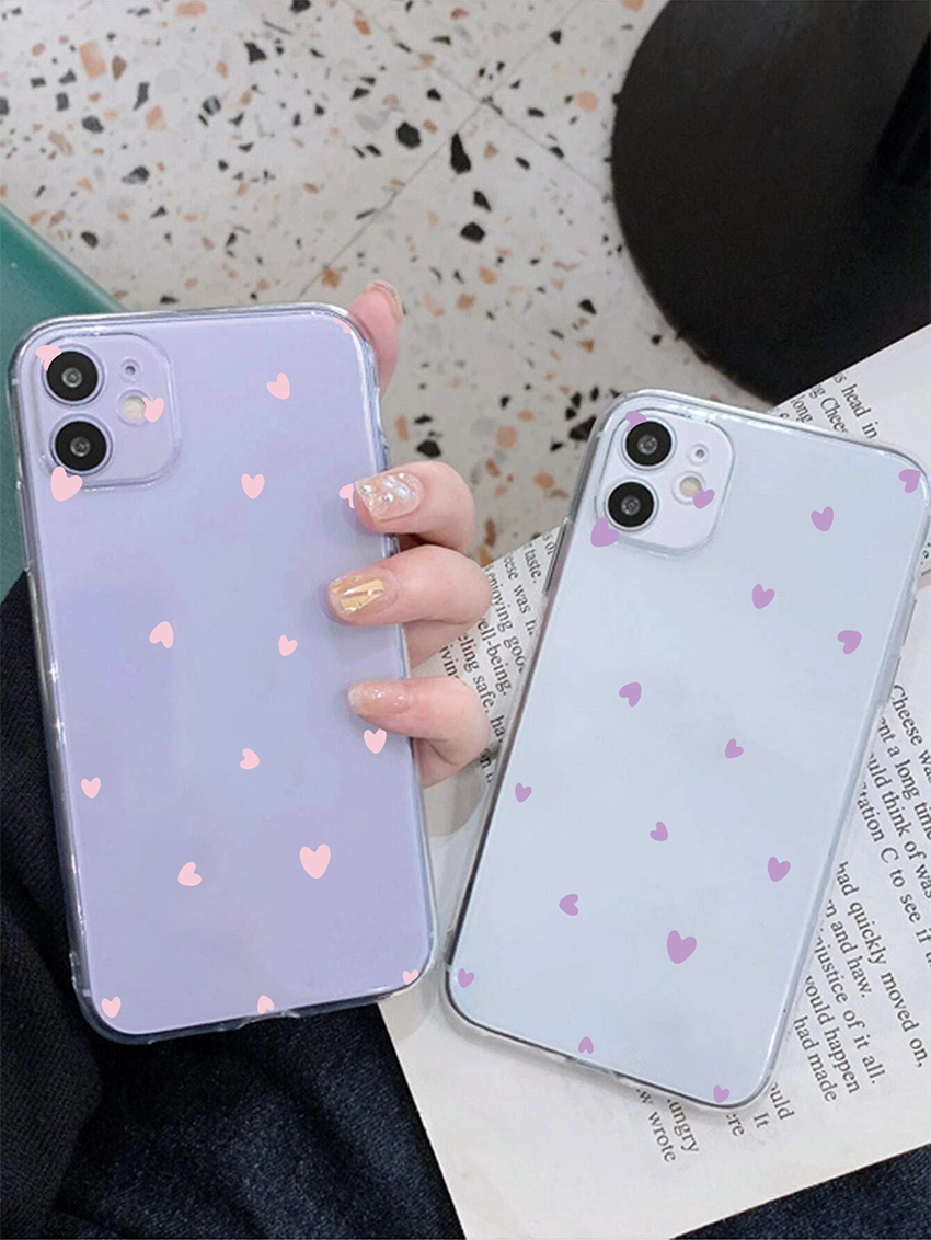 Cute Liittle Hearts Soft Clear Silicon Case Cover