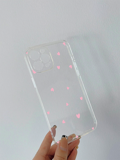 Cute Liittle Hearts Soft Clear Silicon Case Cover