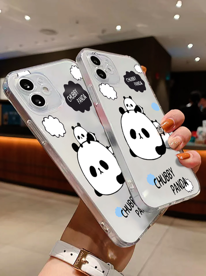 Chubby Panda Soft Clear Silicon Case Cover