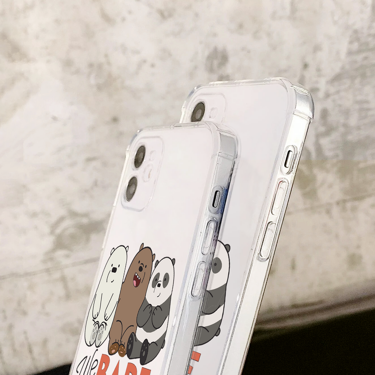 We Bare Bears Soft Clear Silicon Case Cover