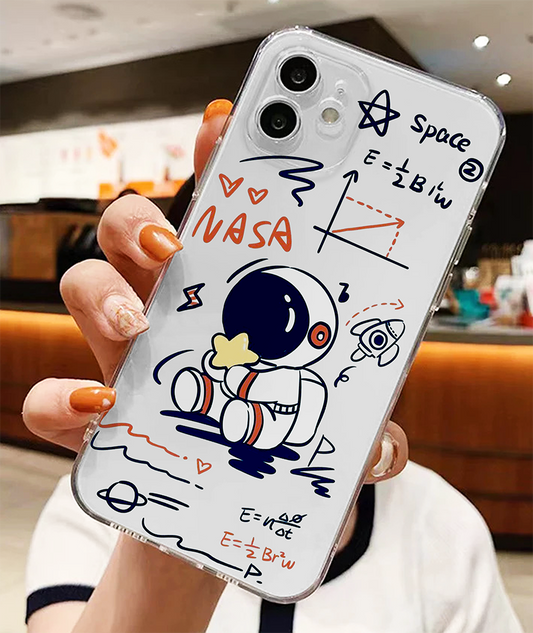 Astronaut MC Square Soft Clear Silicon Case Cover