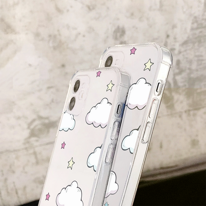 Little Clouds With Stars Soft Clear Silicon Case Cover