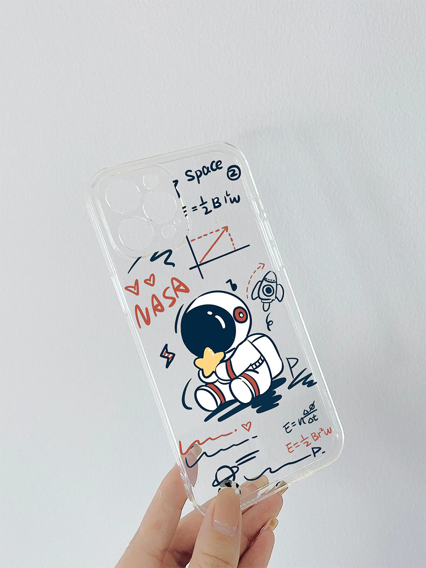 Astronaut MC Square Soft Clear Silicon Case Cover