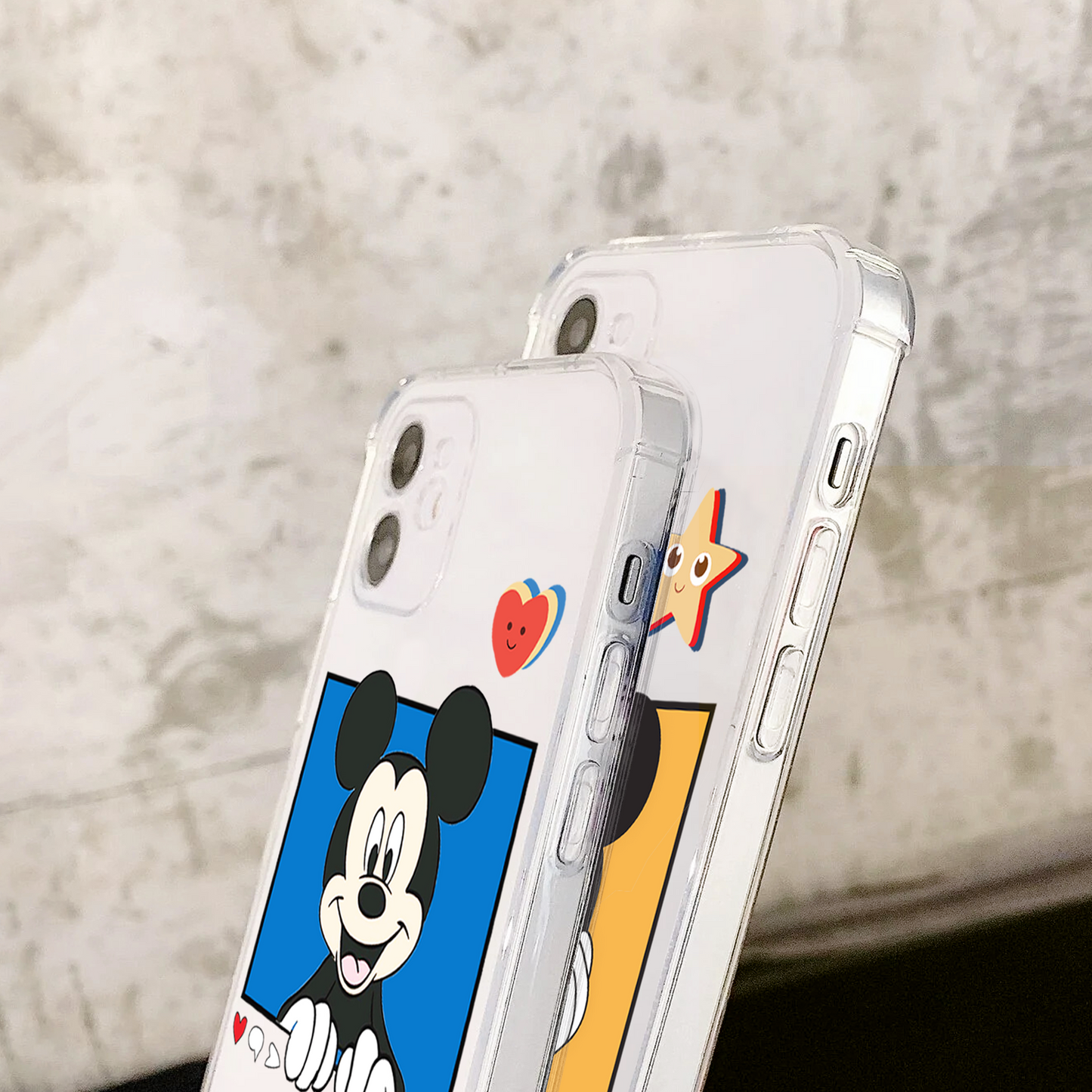 Mickey and Minnie Clear Silicon Case Cover