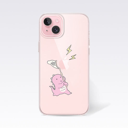 Pink Dragon With Net Clear Silicon Cover