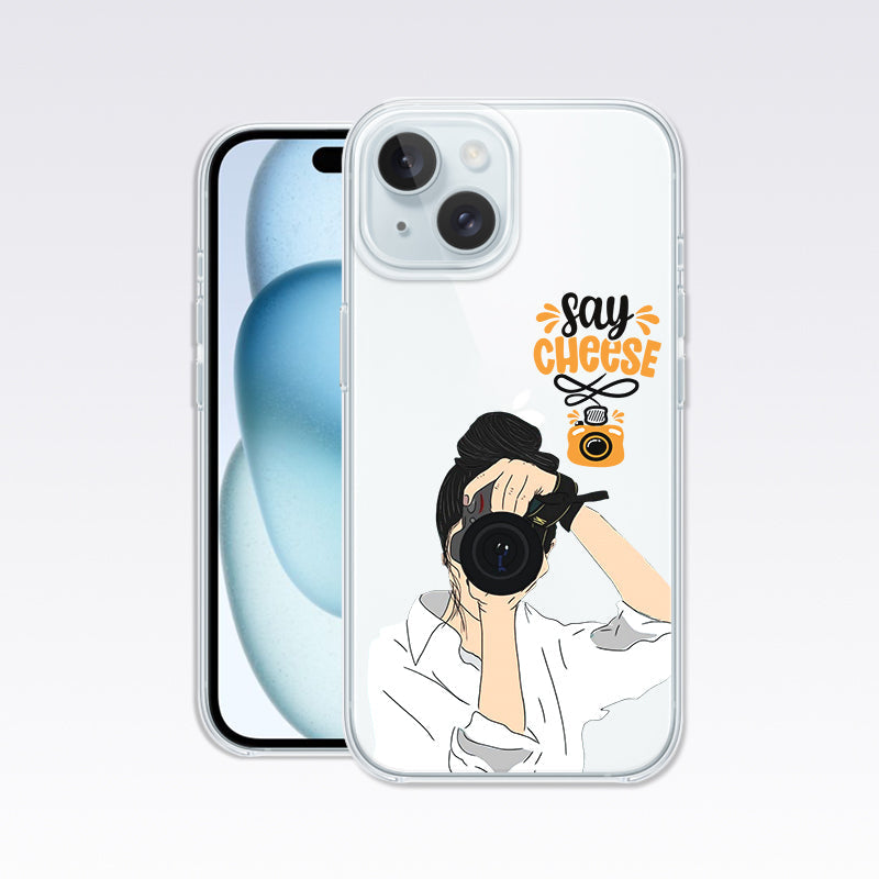 Say Cheese Girl Clear Silicon Cover
