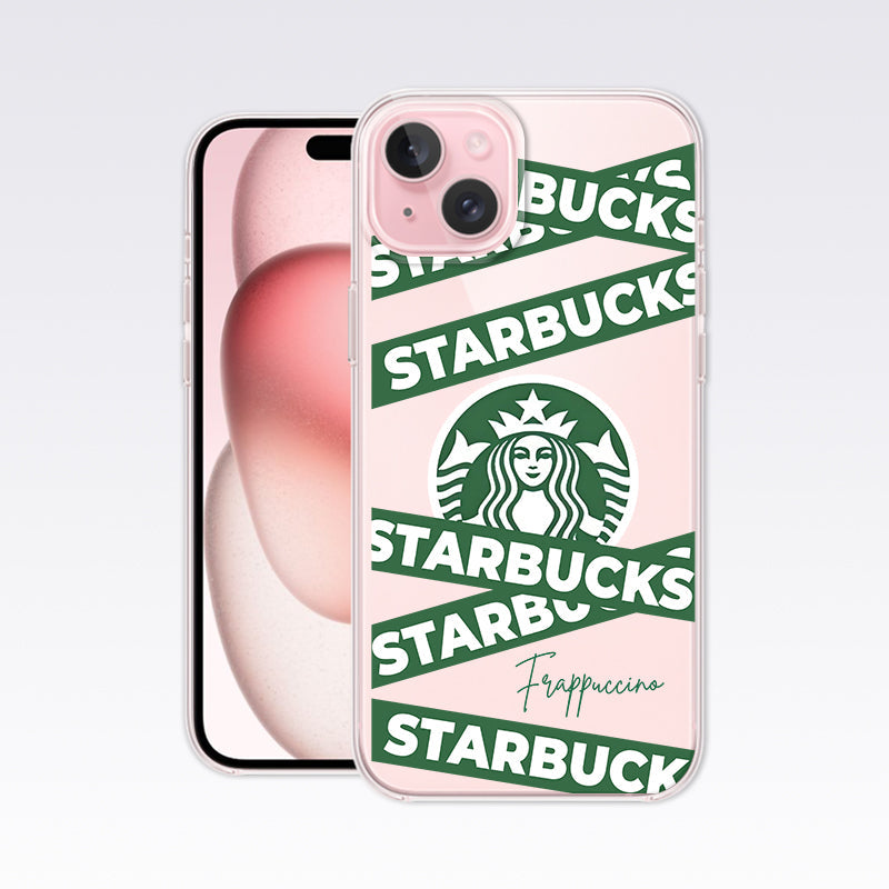 Starbucks Strip Pattern Clear Silicon Cover