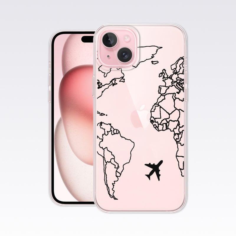 World Map Clear Silicon Cover