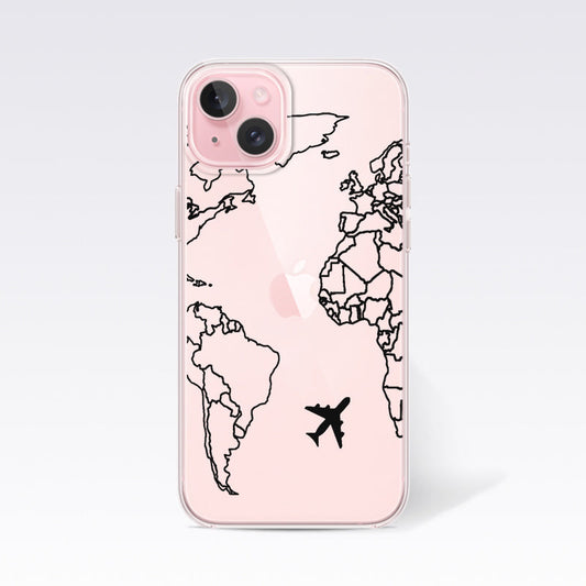 World Map Clear Silicon Cover