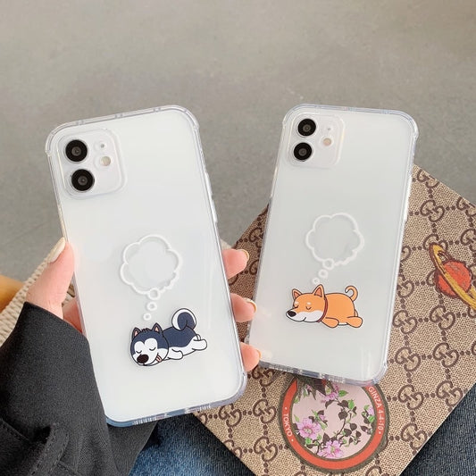 Dreaming Dog Cute Clear Silicon Case Cover6