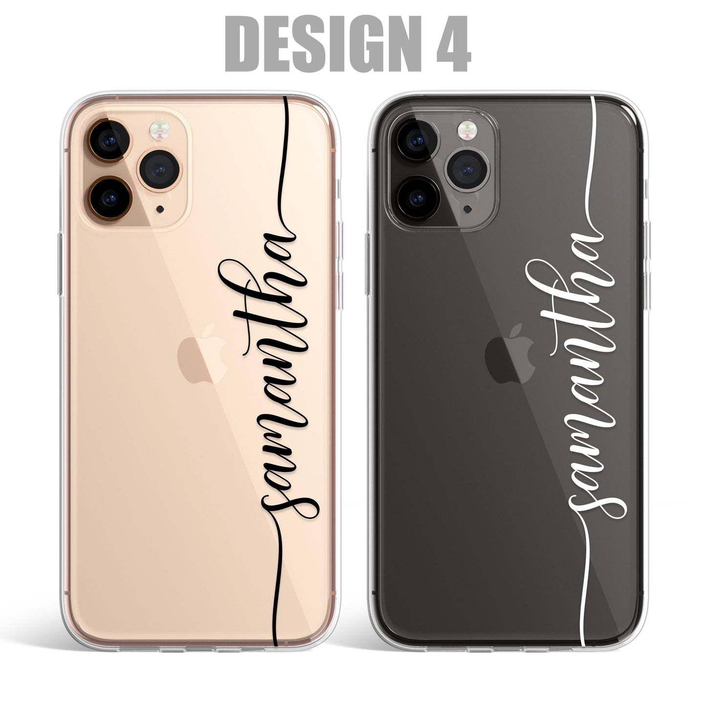 Custom Name Text Clear Silicon Case Cover