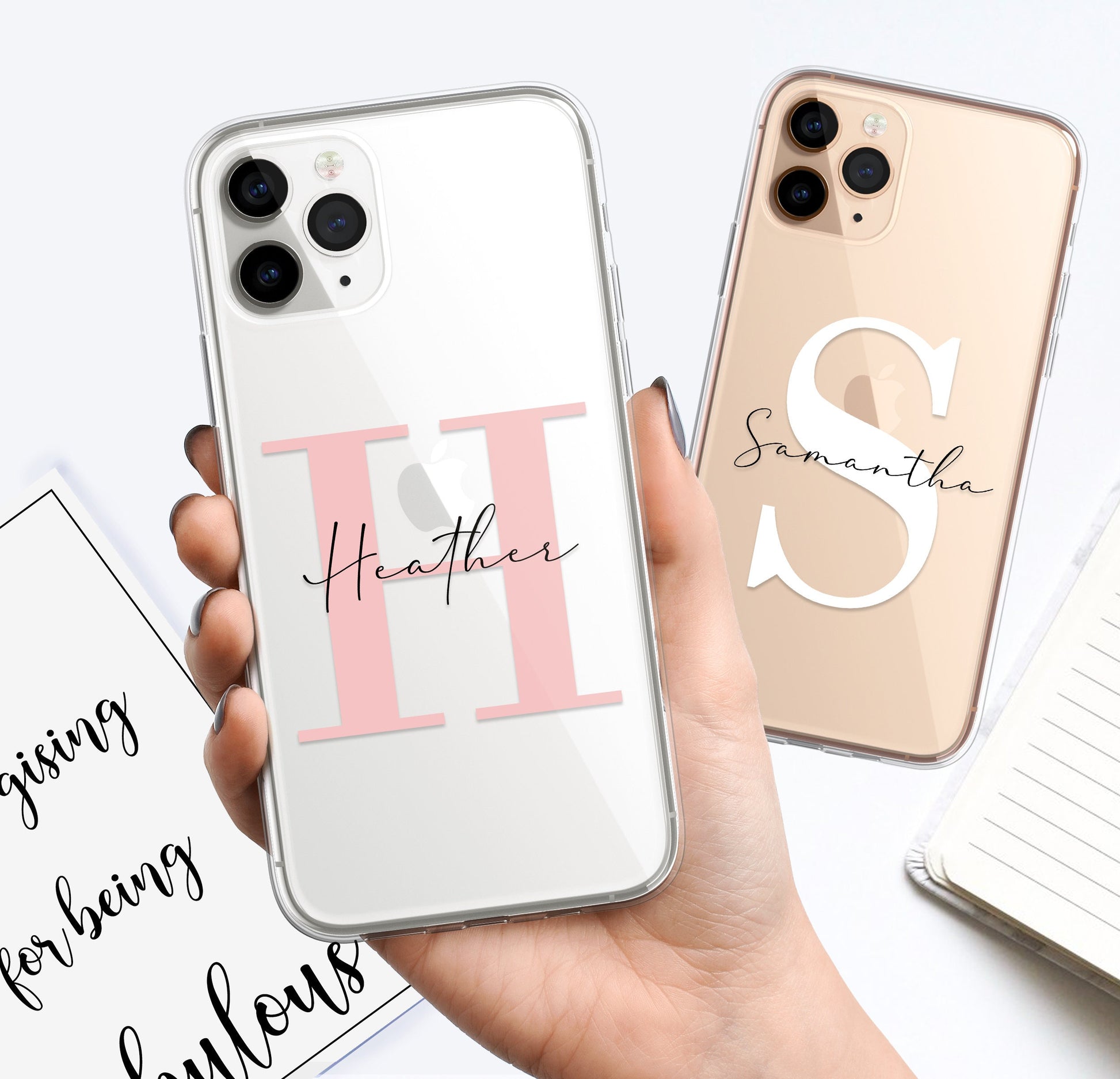 Cute Couple Personalized Name Phone Case Forever Chasing Couple