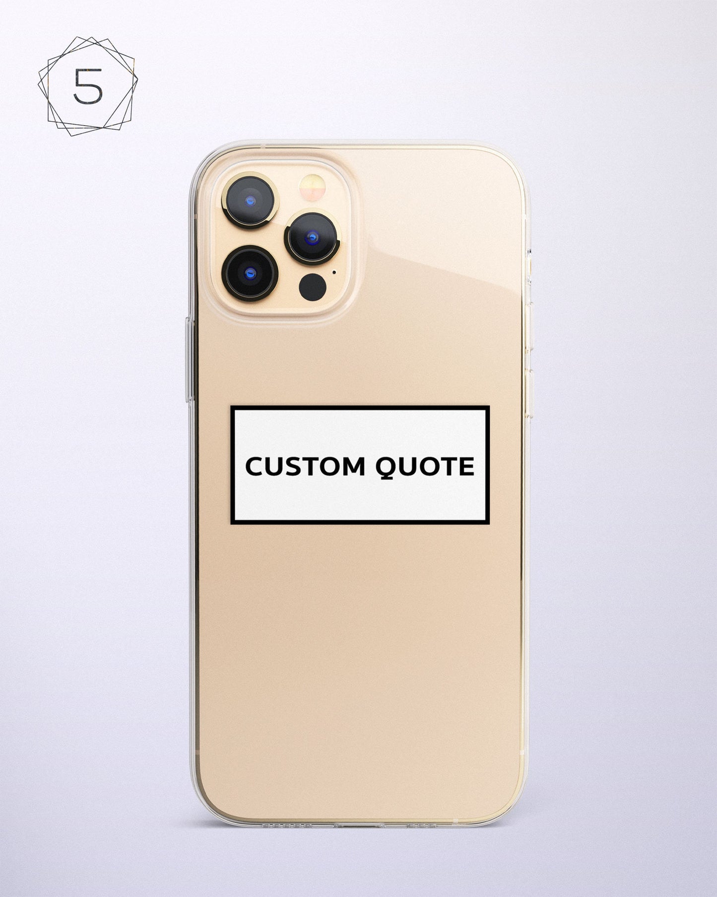 Custom Quote Clear Silicon Case Cover