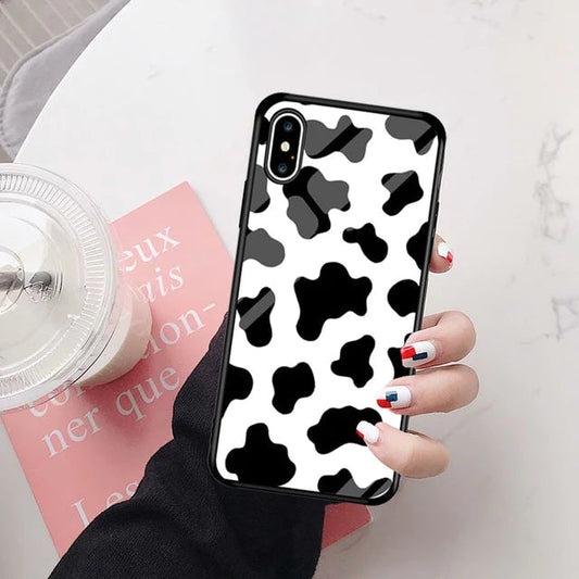 Moo Moo Pattern Glass Case Cover